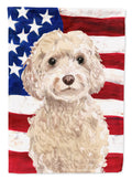 Champagne Cockapoo Patriotic Garden Flag Mailbox Decorative Yard Banner Outside Patio Artwork for Flower Beds, Garden Size, Multicolor