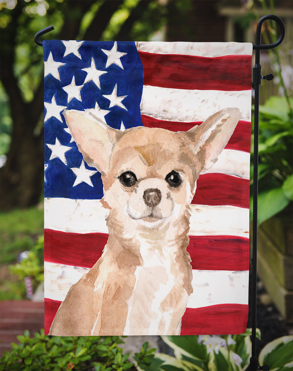 Chihuahua Patriotic Garden Flag Mailbox Decorative Yard Banner Outside Patio Artwork for Flower Beds, Garden Size, Multicolor