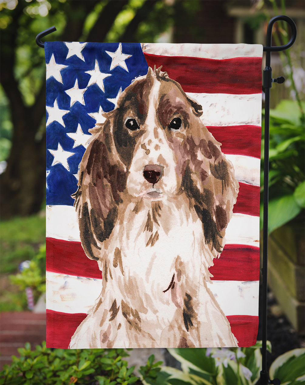 Brown Parti Patriotic Garden Flag Mailbox Decorative Yard Banner Outside Patio Artwork for Flower Beds, Garden Size, Multicolor