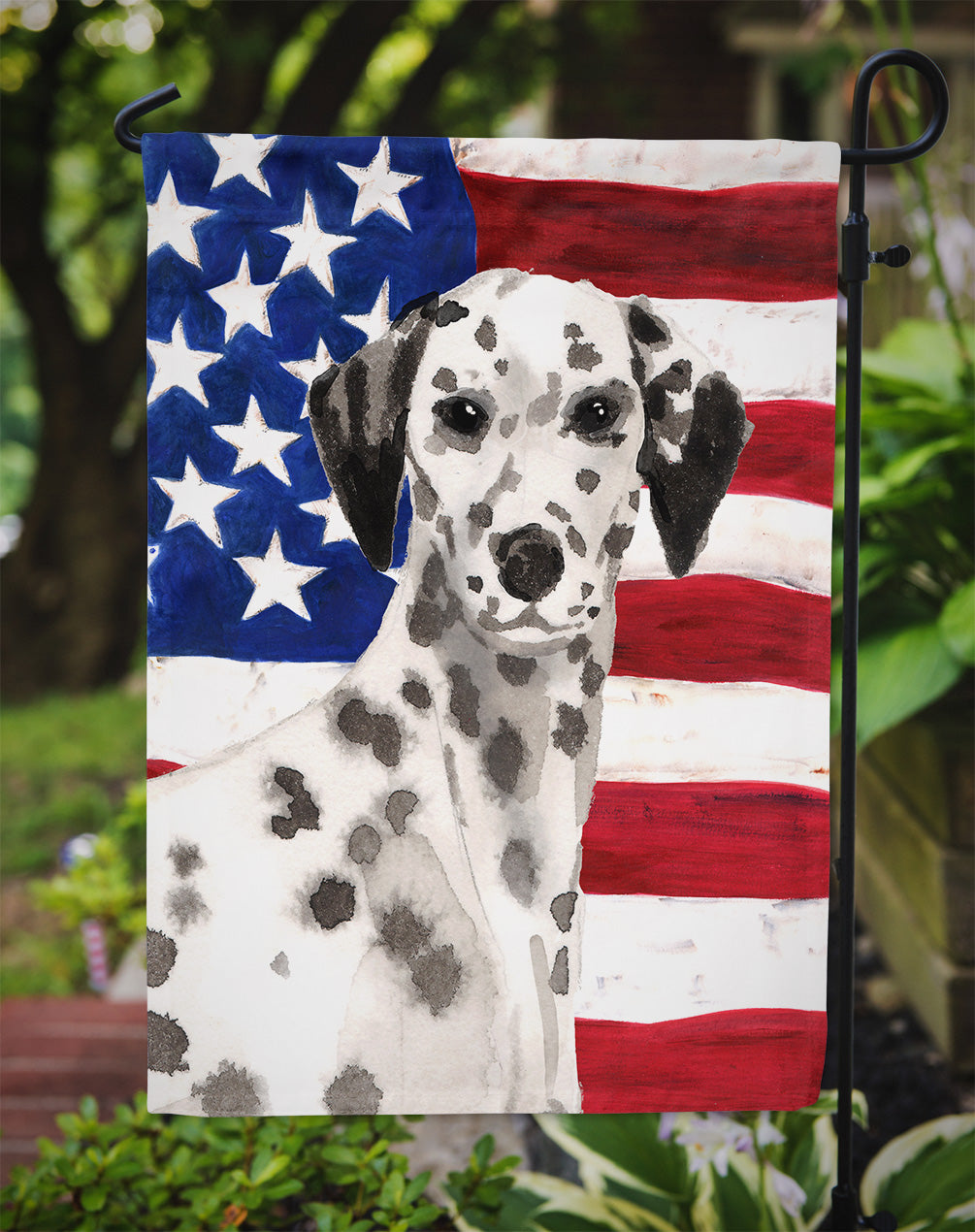 Dalmatian Patriotic Garden Flag Mailbox Decorative Yard Banner Outside Patio Artwork for Flower Beds, Garden Size, Multicolor