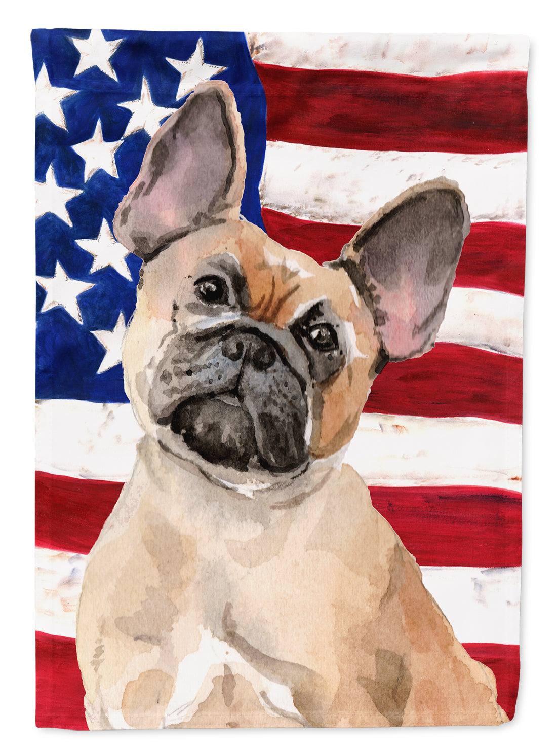 Fawn French Bulldog Patriotic Garden Flag Mailbox Decorative Yard Banner Outside Patio Artwork for Flower Beds, Garden Size, Multicolor