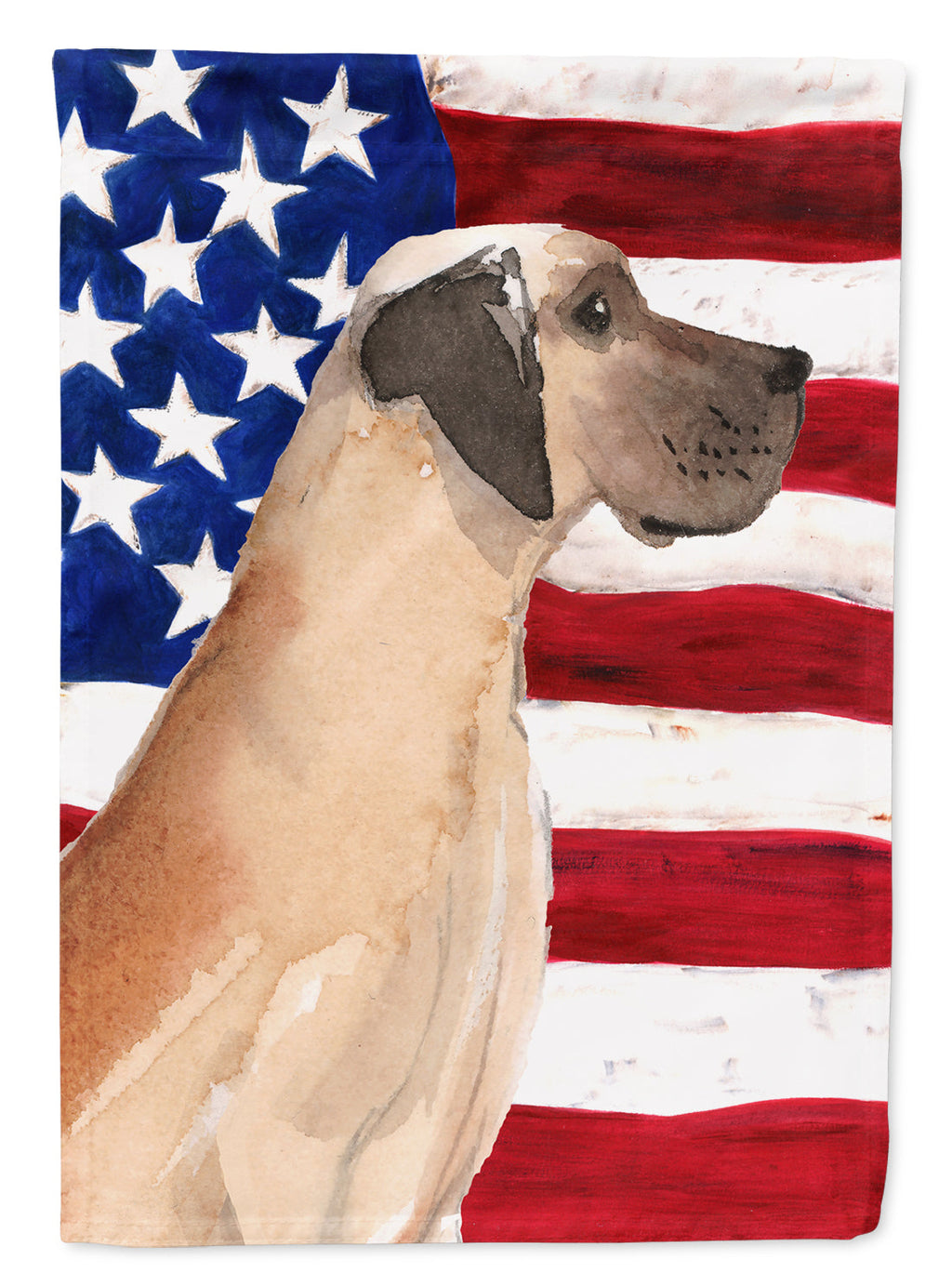 Fawn Natural Great Dane Patriotic Garden Flag Mailbox Decorative Yard Banner Outside Patio Artwork for Flower Beds, Garden Size, Multicolor