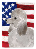 Grey Standard Poodle Patriotic Garden Flag Mailbox Decorative Yard Banner Outside Patio Artwork for Flower Beds, Garden Size, Multicolor