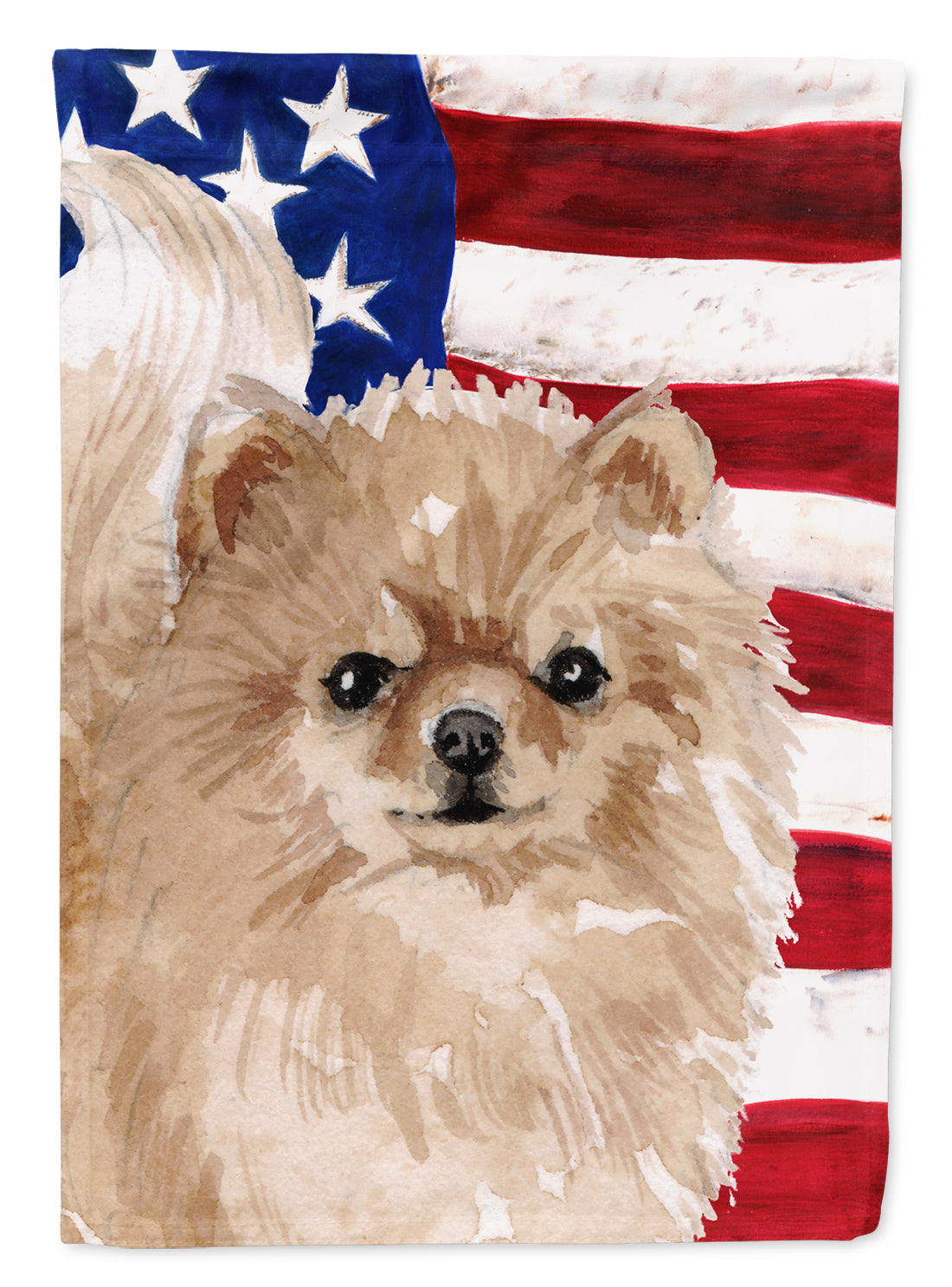 Pomeranian Patriotic Garden Flag Mailbox Decorative Yard Banner Outside Patio Artwork for Flower Beds, Garden Size, Multicolor