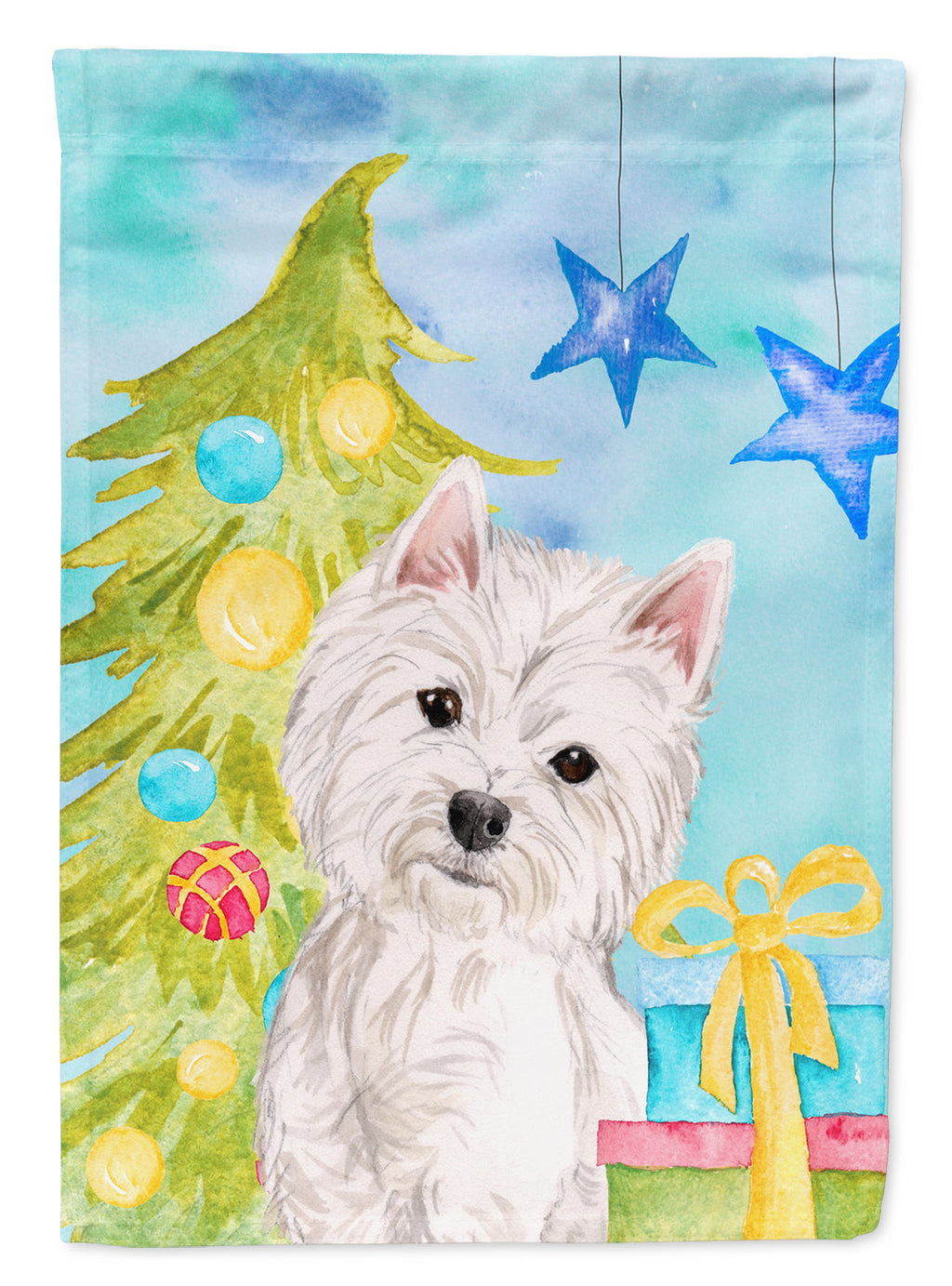 Westie Christmas Garden Flag Mailbox Decorative Yard Banner Outside Patio Artwork for Flower Beds, Garden Size, Multicolor