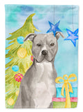 Staffordshire Bull Terrier Christmas Garden Flag Mailbox Decorative Yard Banner Outside Patio Artwork for Flower Beds, Garden Size, Multicolor
