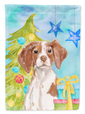 Brittany Spaniel Christmas Garden Flag Mailbox Decorative Yard Banner Outside Patio Artwork for Flower Beds, Garden Size, Multicolor