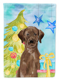 Chocolate Labrador Christmas Garden Flag Mailbox Decorative Yard Banner Outside Patio Artwork for Flower Beds, Garden Size, Multicolor
