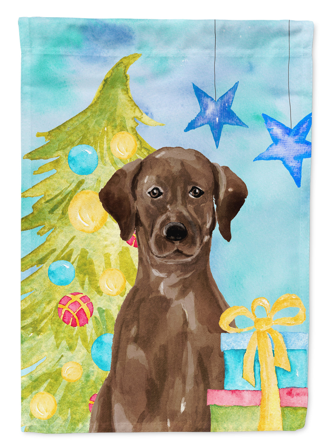 Chocolate Labrador Christmas Garden Flag Mailbox Decorative Yard Banner Outside Patio Artwork for Flower Beds, Garden Size, Multicolor