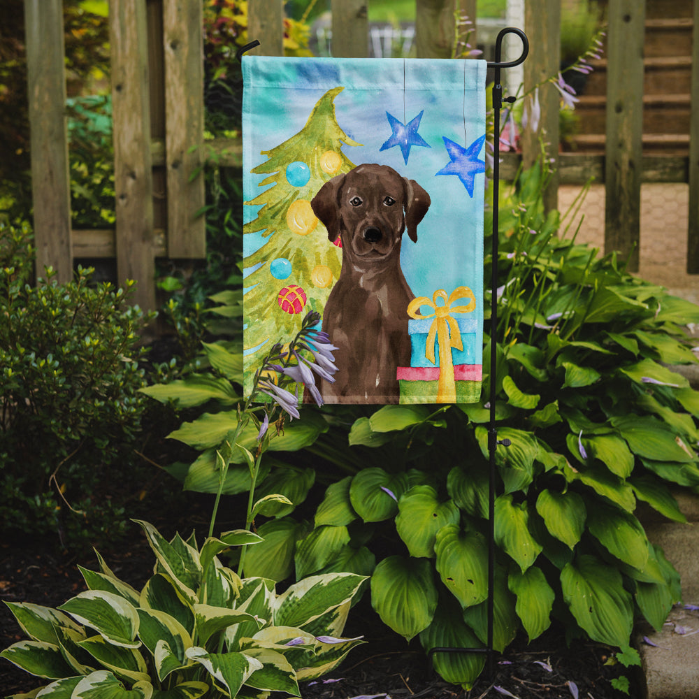 Chocolate Labrador Christmas Garden Flag Mailbox Decorative Yard Banner Outside Patio Artwork for Flower Beds, Garden Size, Multicolor