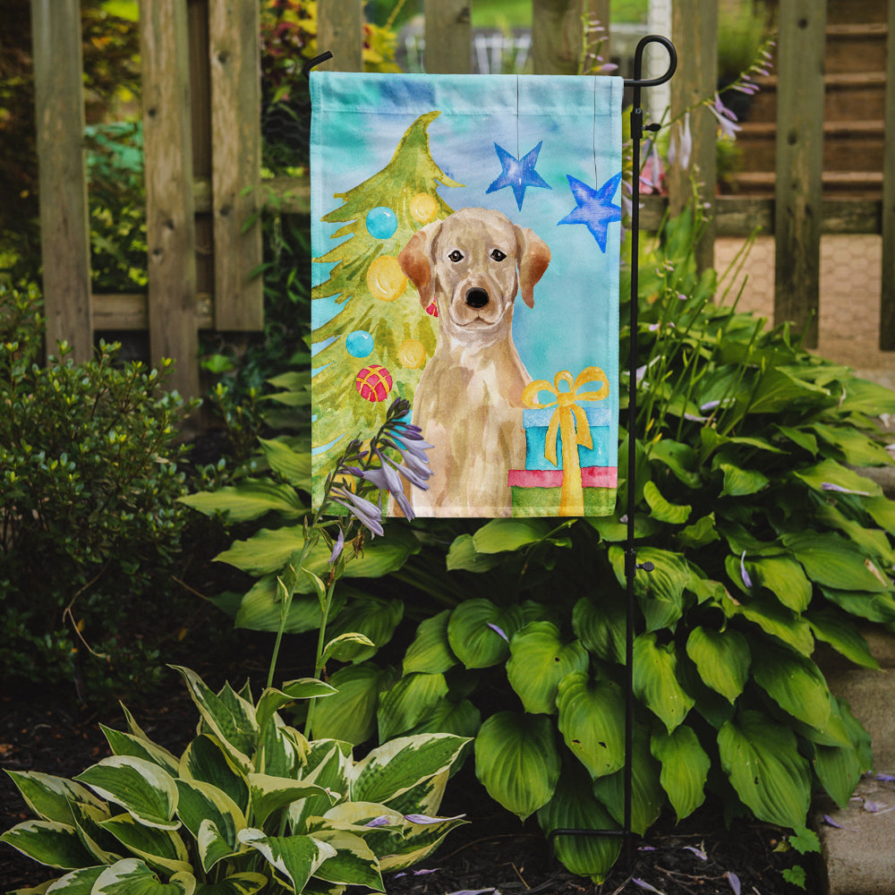 Yellow Labrador Christmas Garden Flag Mailbox Decorative Yard Banner Outside Patio Artwork for Flower Beds, Garden Size, Multicolor