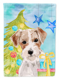 Wire Hair Jack Russell Christmas Garden Flag Mailbox Decorative Yard Banner Outside Patio Artwork for Flower Beds, Garden Size, Multicolor
