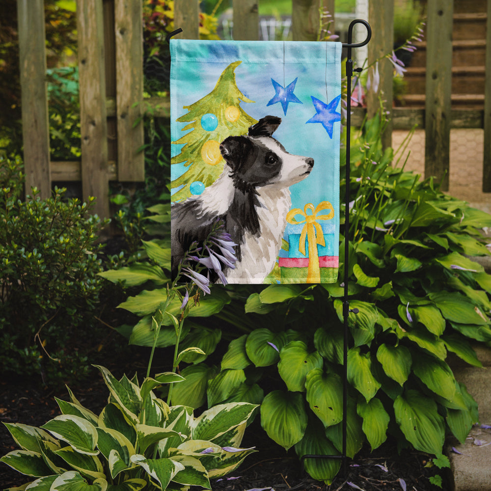 Border Collie Christmas Garden Flag Mailbox Decorative Yard Banner Outside Patio Artwork for Flower Beds, Garden Size, Multicolor