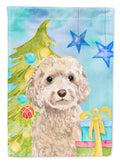 Champagne Cockapoo Christmas Garden Flag Mailbox Decorative Yard Banner Outside Patio Artwork for Flower Beds, Garden Size, Multicolor