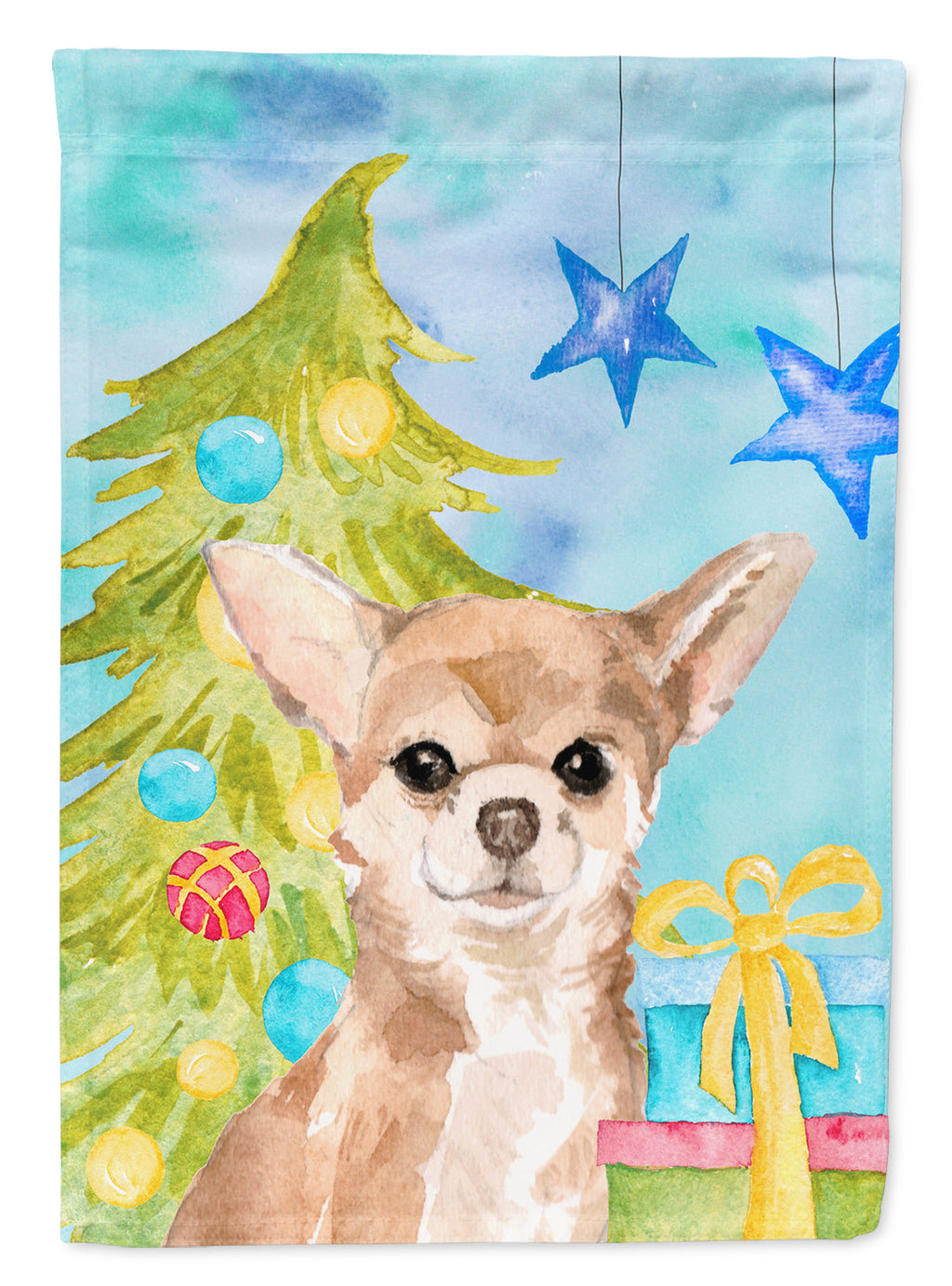 Chihuahua Christmas Garden Flag Mailbox Decorative Yard Banner Outside Patio Artwork for Flower Beds, Garden Size, Multicolor