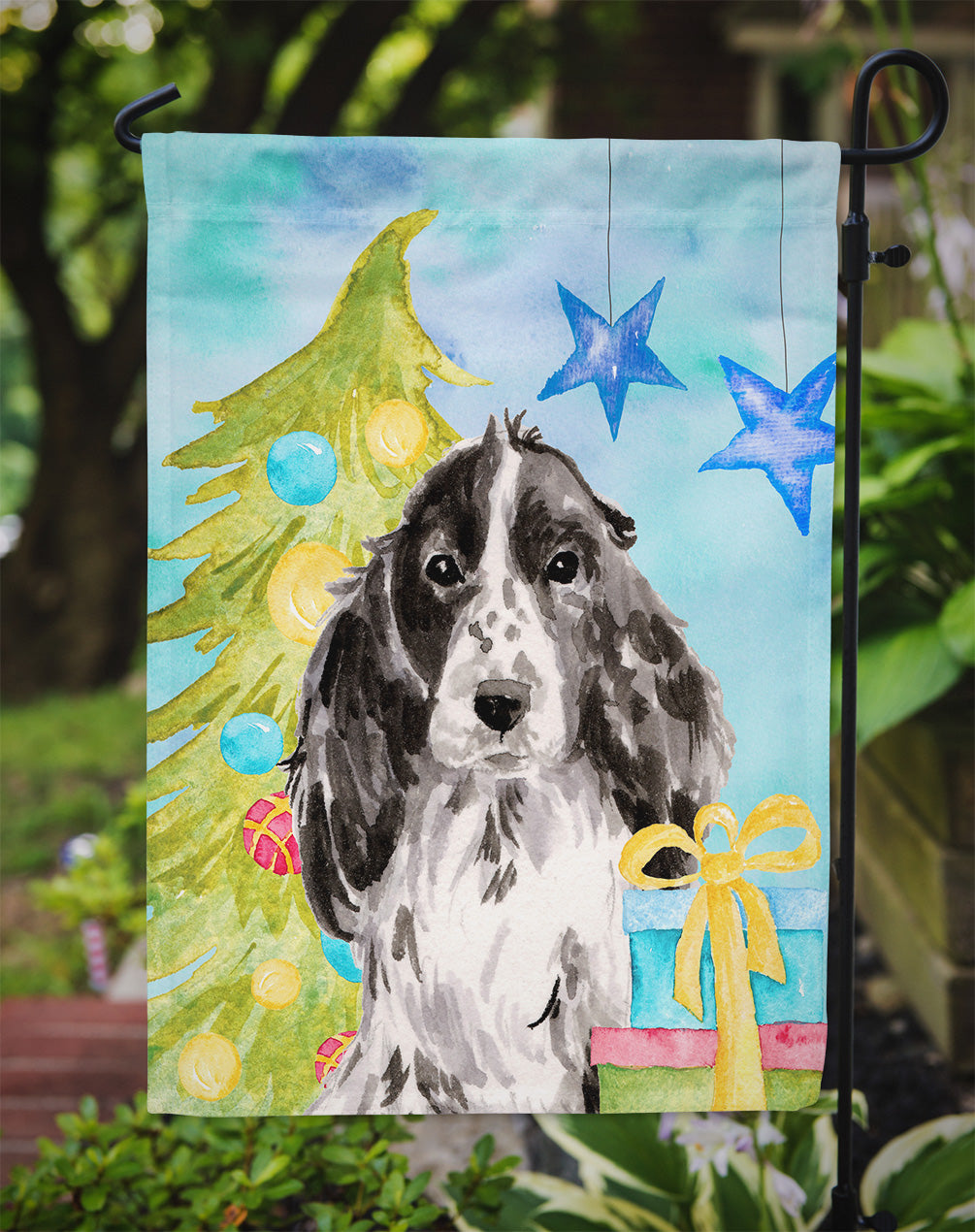 Black Parti Christmas Garden Flag Mailbox Decorative Yard Banner Outside Patio Artwork for Flower Beds, Garden Size, Multicolor