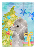 Grey Standard Poodle Christmas Garden Flag Mailbox Decorative Yard Banner Outside Patio Artwork for Flower Beds, Garden Size, Multicolor
