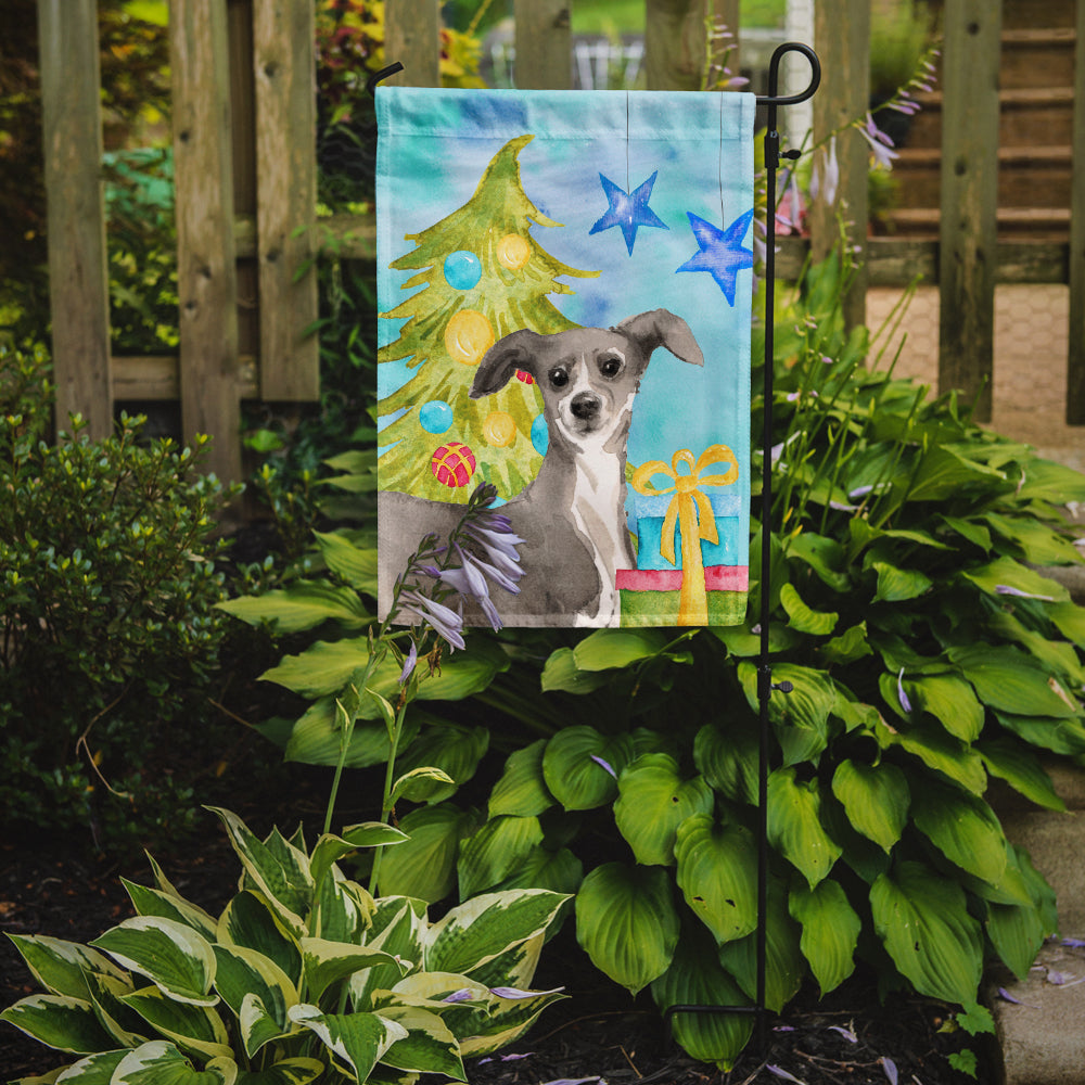 Italian Greyhound Christmas Garden Flag Mailbox Decorative Yard Banner Outside Patio Artwork for Flower Beds, Garden Size, Multicolor