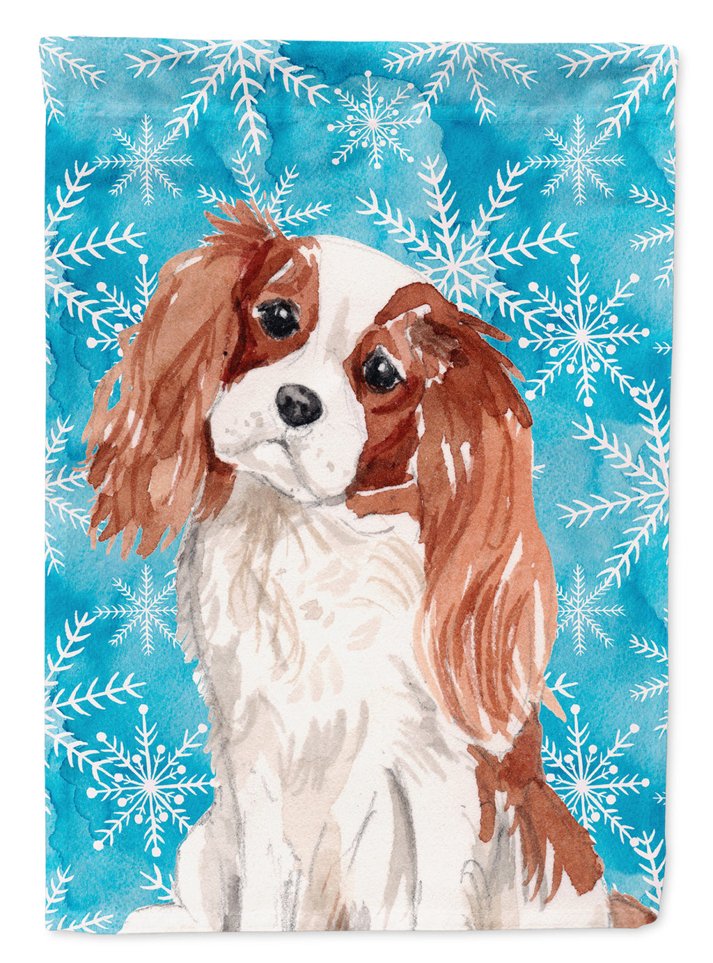 Blenheim Cavalier Spaniel Winter Garden Flag Mailbox Decorative Yard Banner Outside Patio Artwork for Flower Beds, Garden Size, Multicolor