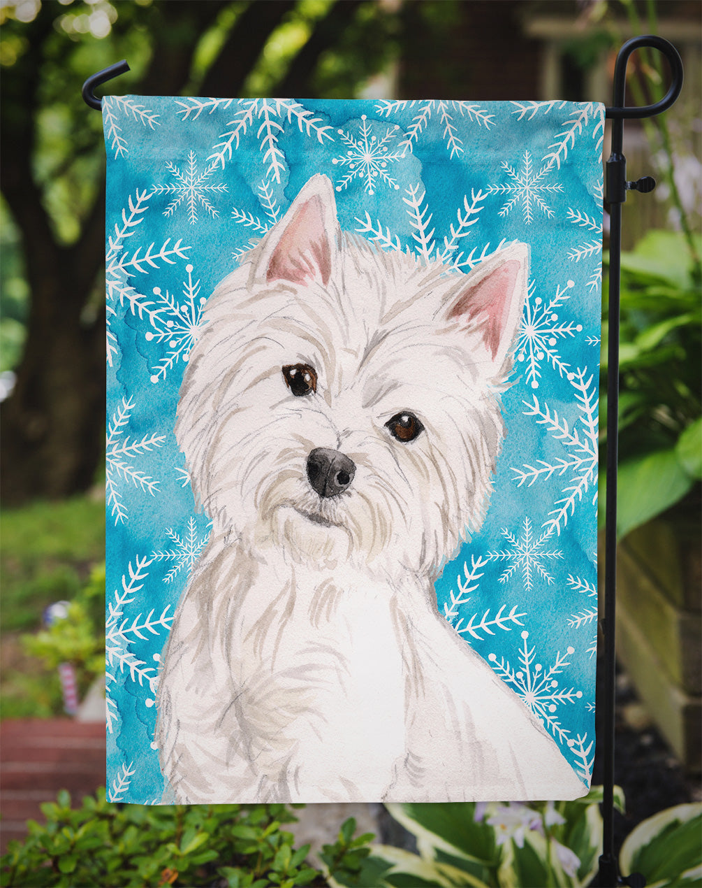 Westie Winter Garden Flag Mailbox Decorative Yard Banner Outside Patio Artwork for Flower Beds, Garden Size, Multicolor