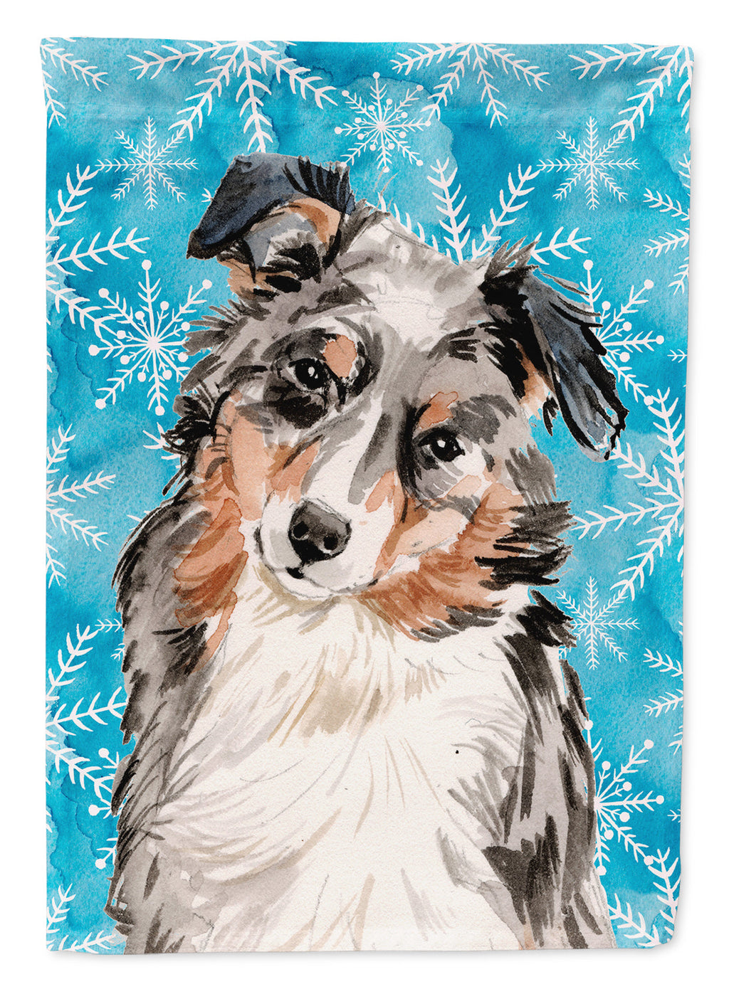 Australian Shepherd Winter Garden Flag Mailbox Decorative Yard Banner Outside Patio Artwork for Flower Beds, Garden Size, Multicolor