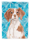 Brittany Spaniel Winter Garden Flag Mailbox Decorative Yard Banner Outside Patio Artwork for Flower Beds, Garden Size, Multicolor