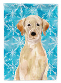 Yellow Labrador Winter Garden Flag Mailbox Decorative Yard Banner Outside Patio Artwork for Flower Beds, Garden Size, Multicolor