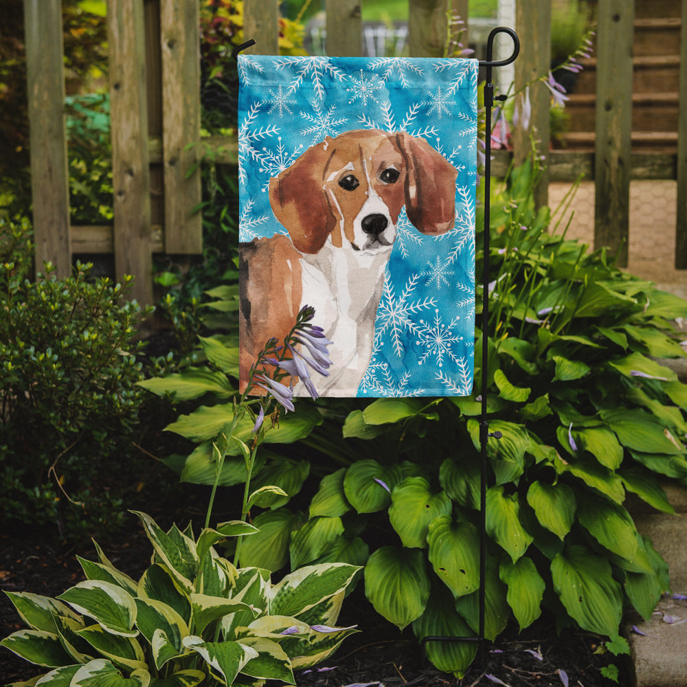 Beagle Winter Garden Flag Mailbox Decorative Yard Banner Outside Patio Artwork for Flower Beds, Garden Size, Multicolor