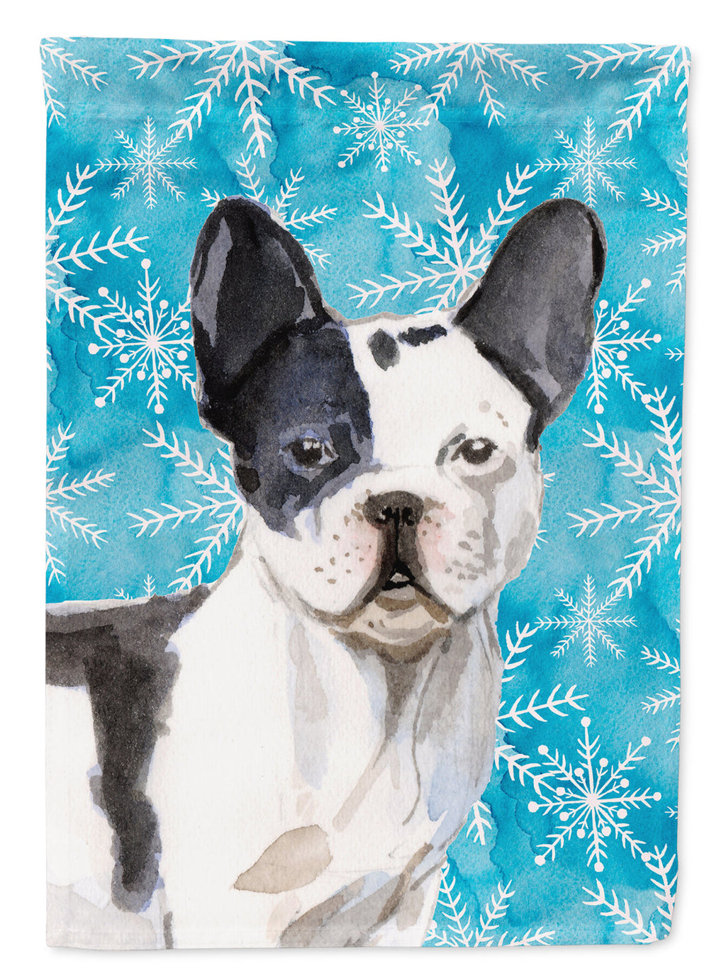 Black White French Bulldog Winter Garden Flag Mailbox Decorative Yard Banner Outside Patio Artwork for Flower Beds, Garden Size, Multicolor