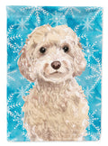 Champagne Cockapoo Winter Garden Flag Mailbox Decorative Yard Banner Outside Patio Artwork for Flower Beds, Garden Size, Multicolor