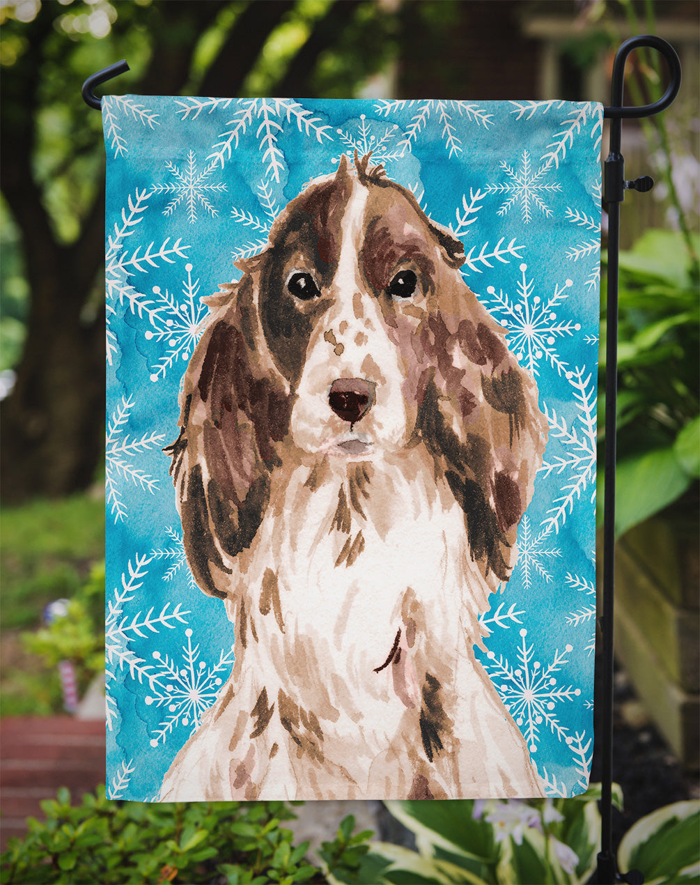 Brown Parti Winter Garden Flag Mailbox Decorative Yard Banner Outside Patio Artwork for Flower Beds, Garden Size, Multicolor