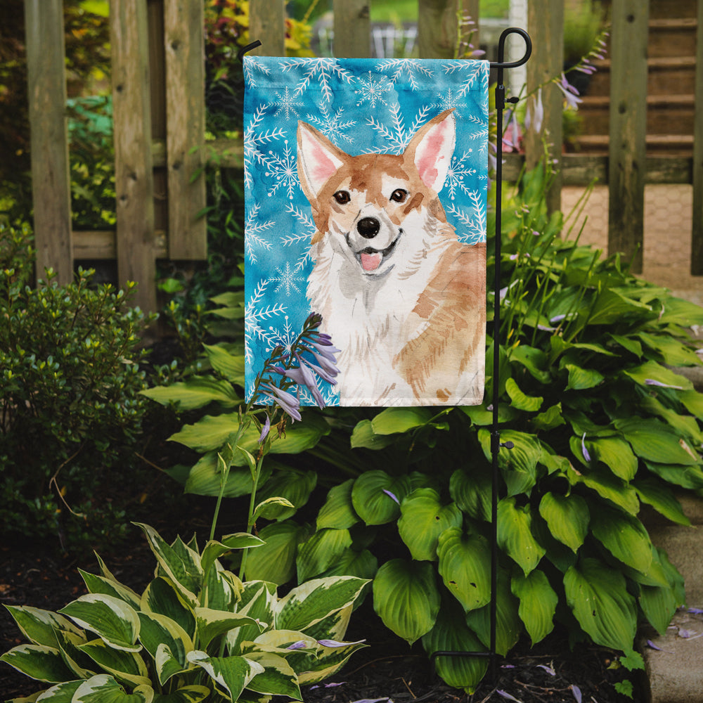 Corgi Winter Garden Flag Mailbox Decorative Yard Banner Outside Patio Artwork for Flower Beds, Garden Size, Multicolor