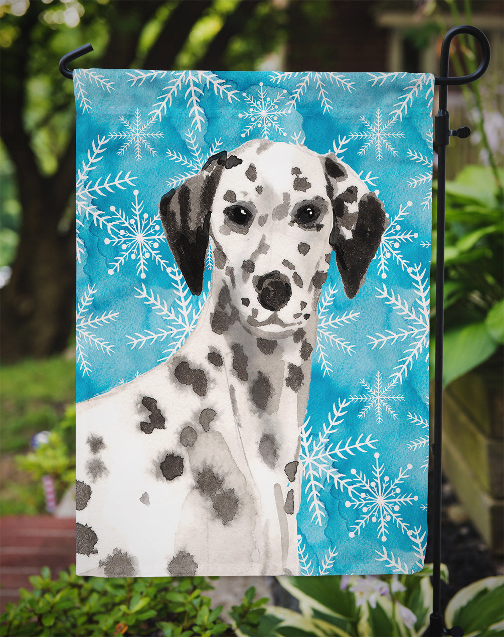 Dalmatian Winter Garden Flag Mailbox Decorative Yard Banner Outside Patio Artwork for Flower Beds, Garden Size, Multicolor