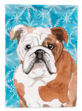 English Bulldog Winter Garden Flag Mailbox Decorative Yard Banner Outside Patio Artwork for Flower Beds, Garden Size, Multicolor