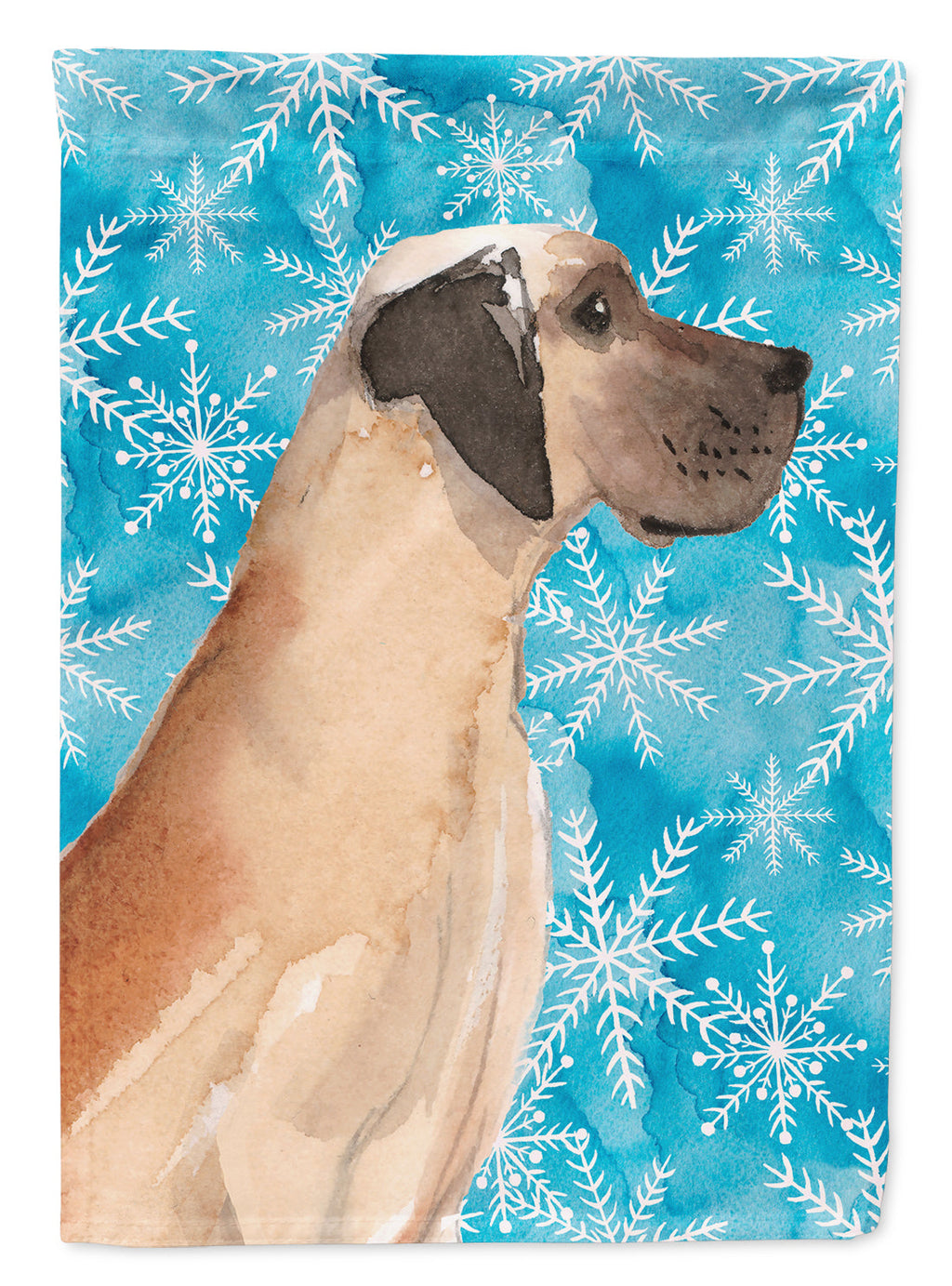 Fawn Natural Great Dane Winter Garden Flag Mailbox Decorative Yard Banner Outside Patio Artwork for Flower Beds, Garden Size, Multicolor