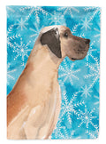 Fawn Natural Great Dane Winter Garden Flag Mailbox Decorative Yard Banner Outside Patio Artwork for Flower Beds, Garden Size, Multicolor