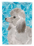 Grey Standard Poodle Winter Garden Flag Mailbox Decorative Yard Banner Outside Patio Artwork for Flower Beds, Garden Size, Multicolor