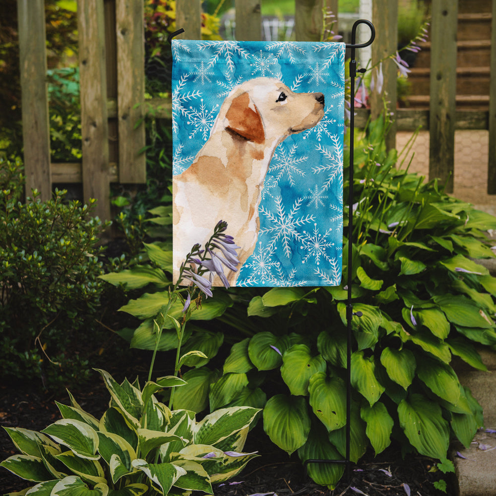 Yellow Labrador #2 Winter Garden Flag Mailbox Decorative Yard Banner Outside Patio Artwork for Flower Beds, Garden Size, Multicolor
