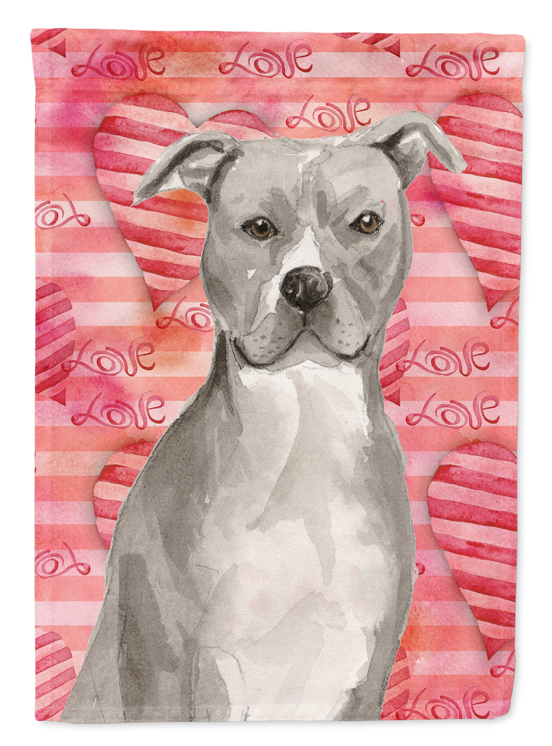 Staffordshire Bull Terrier Love Garden Flag Mailbox Decorative Yard Banner Outside Patio Artwork for Flower Beds, Garden Size, Multicolor