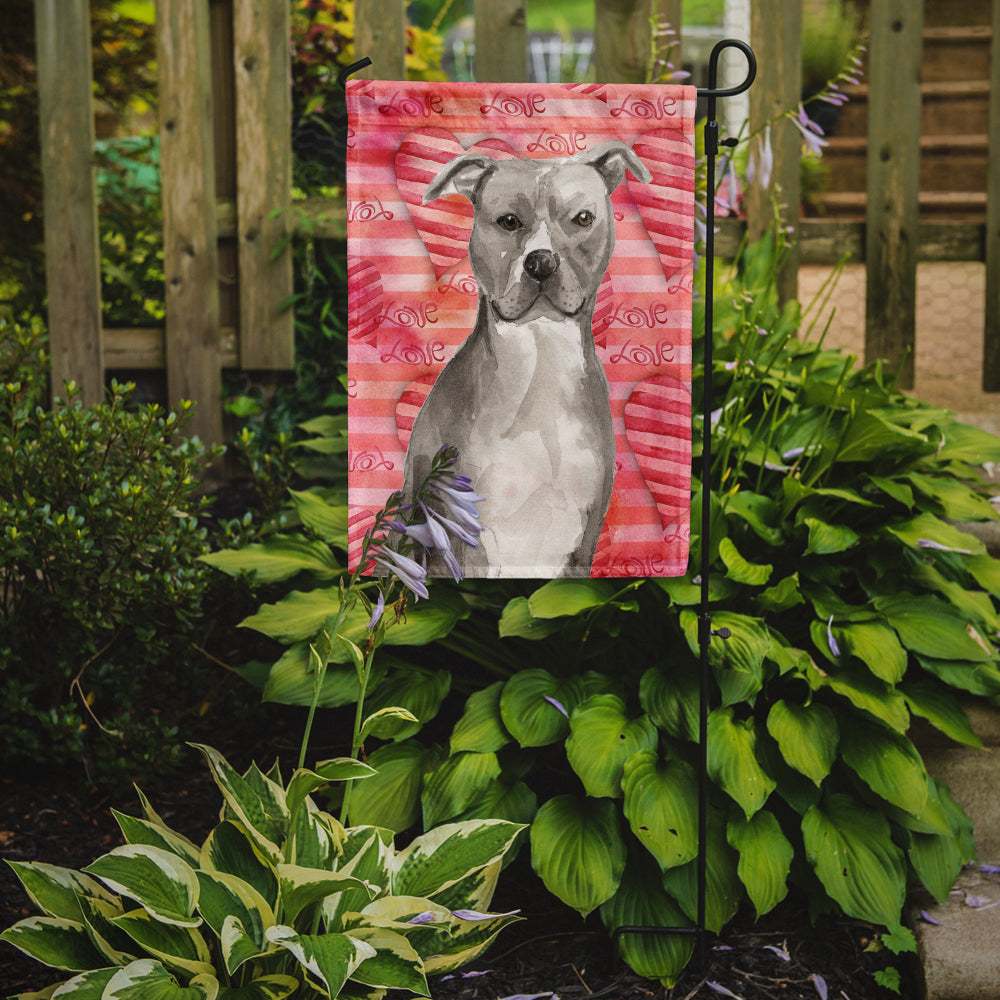 Staffordshire Bull Terrier Love Garden Flag Mailbox Decorative Yard Banner Outside Patio Artwork for Flower Beds, Garden Size, Multicolor