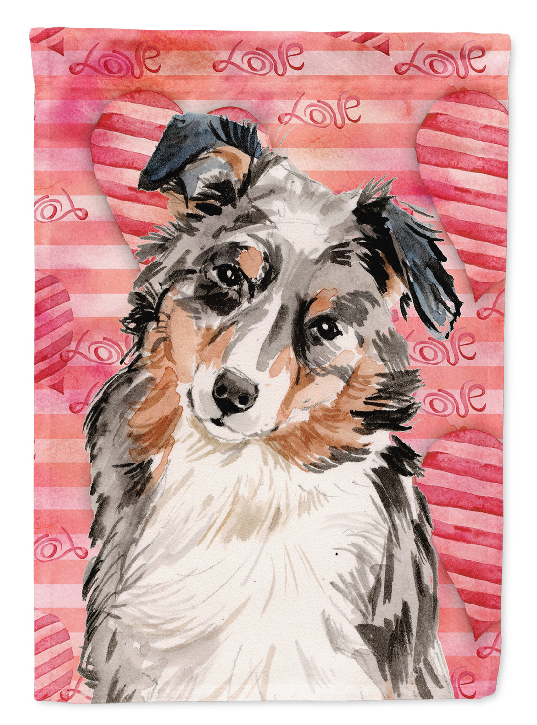 Australian Shepherd Love Garden Flag Mailbox Decorative Yard Banner Outside Patio Artwork for Flower Beds, Garden Size, Multicolor