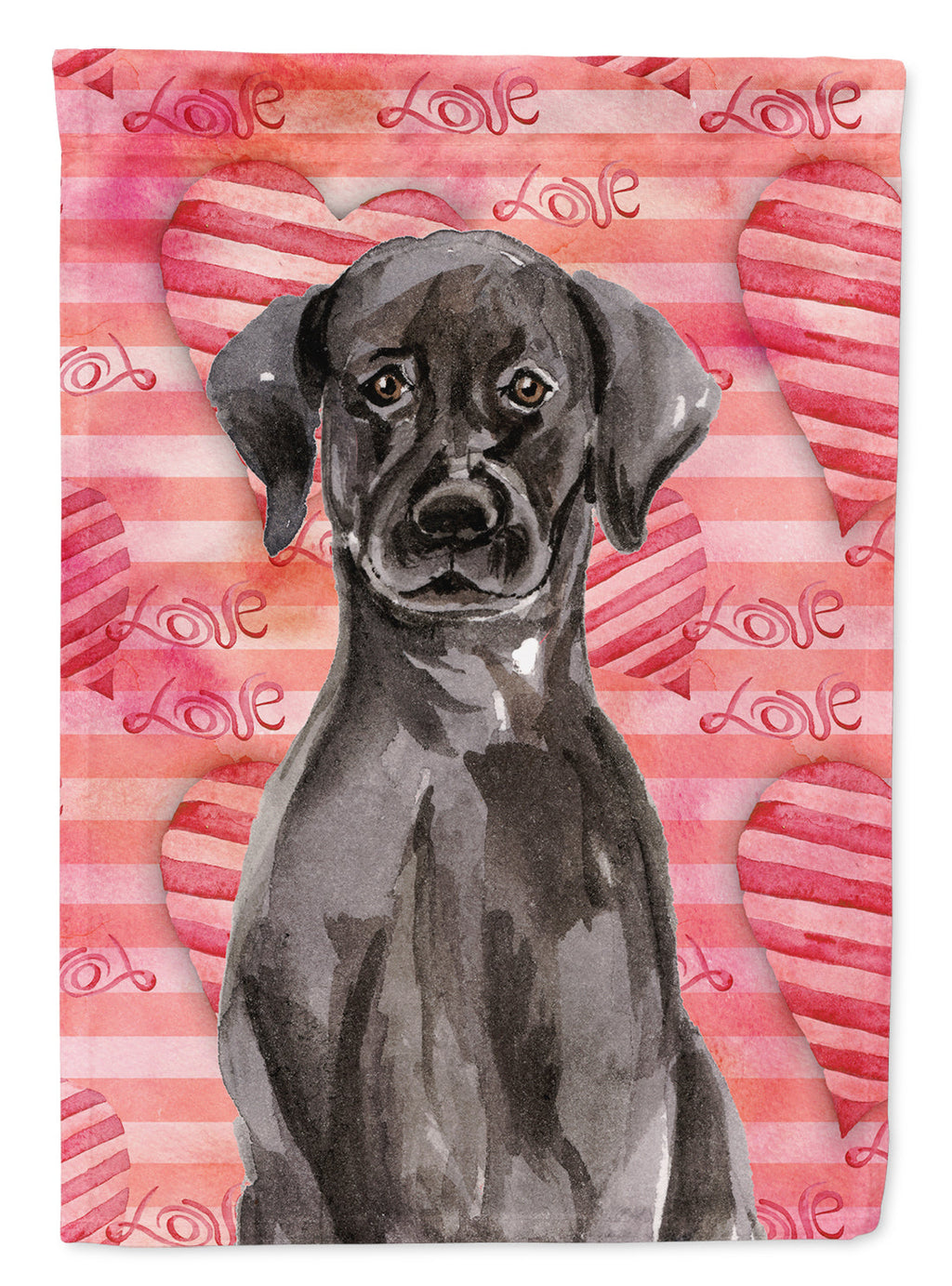 Black Labrador Love Garden Flag Mailbox Decorative Yard Banner Outside Patio Artwork for Flower Beds, Garden Size, Multicolor