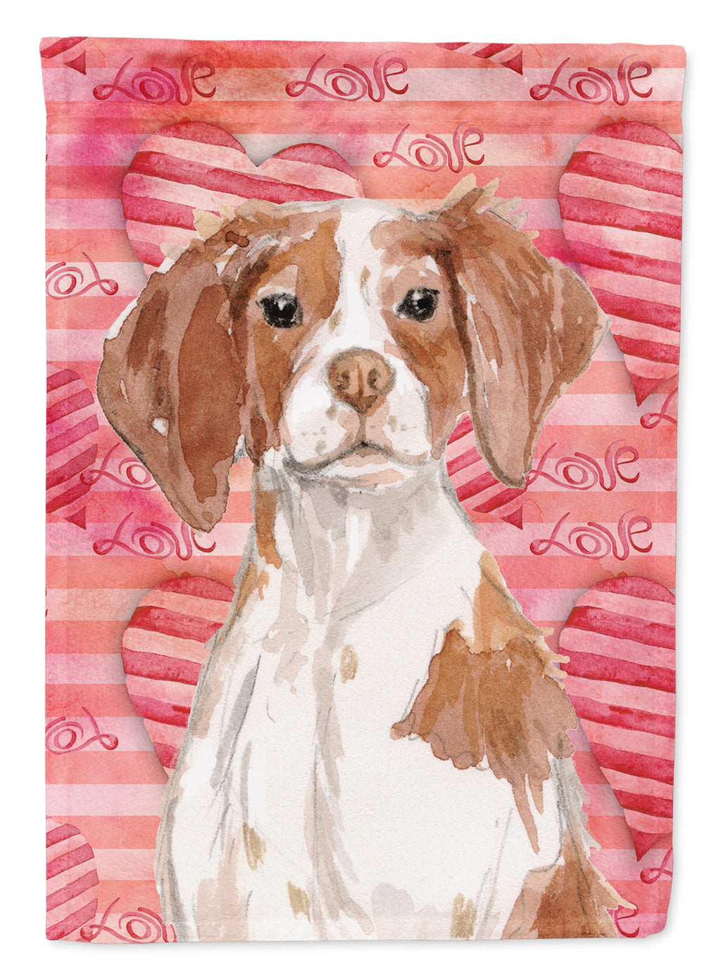 Brittany Spaniel Love Garden Flag Mailbox Decorative Yard Banner Outside Patio Artwork for Flower Beds, Garden Size, Multicolor