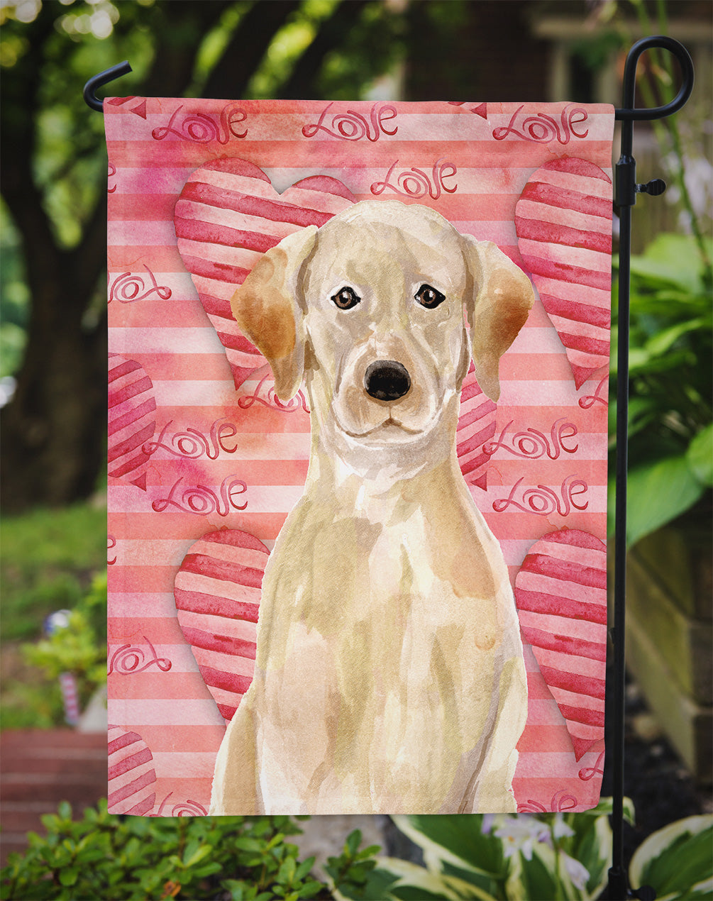 Yellow Labrador Love Garden Flag Mailbox Decorative Yard Banner Outside Patio Artwork for Flower Beds, Garden Size, Multicolor