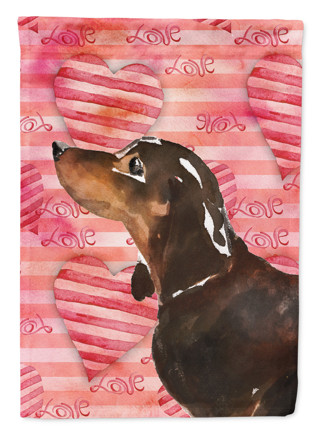 Black and Tan Dachshund Love Garden Flag Mailbox Decorative Yard Banner Outside Patio Artwork for Flower Beds, Garden Size, Multicolor