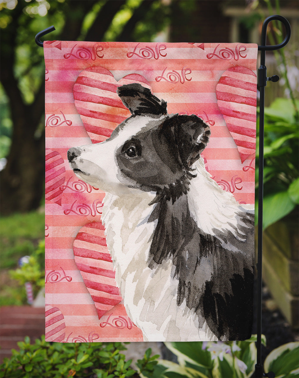 Border Collie Love Garden Flag Mailbox Decorative Yard Banner Outside Patio Artwork for Flower Beds, Garden Size, Multicolor