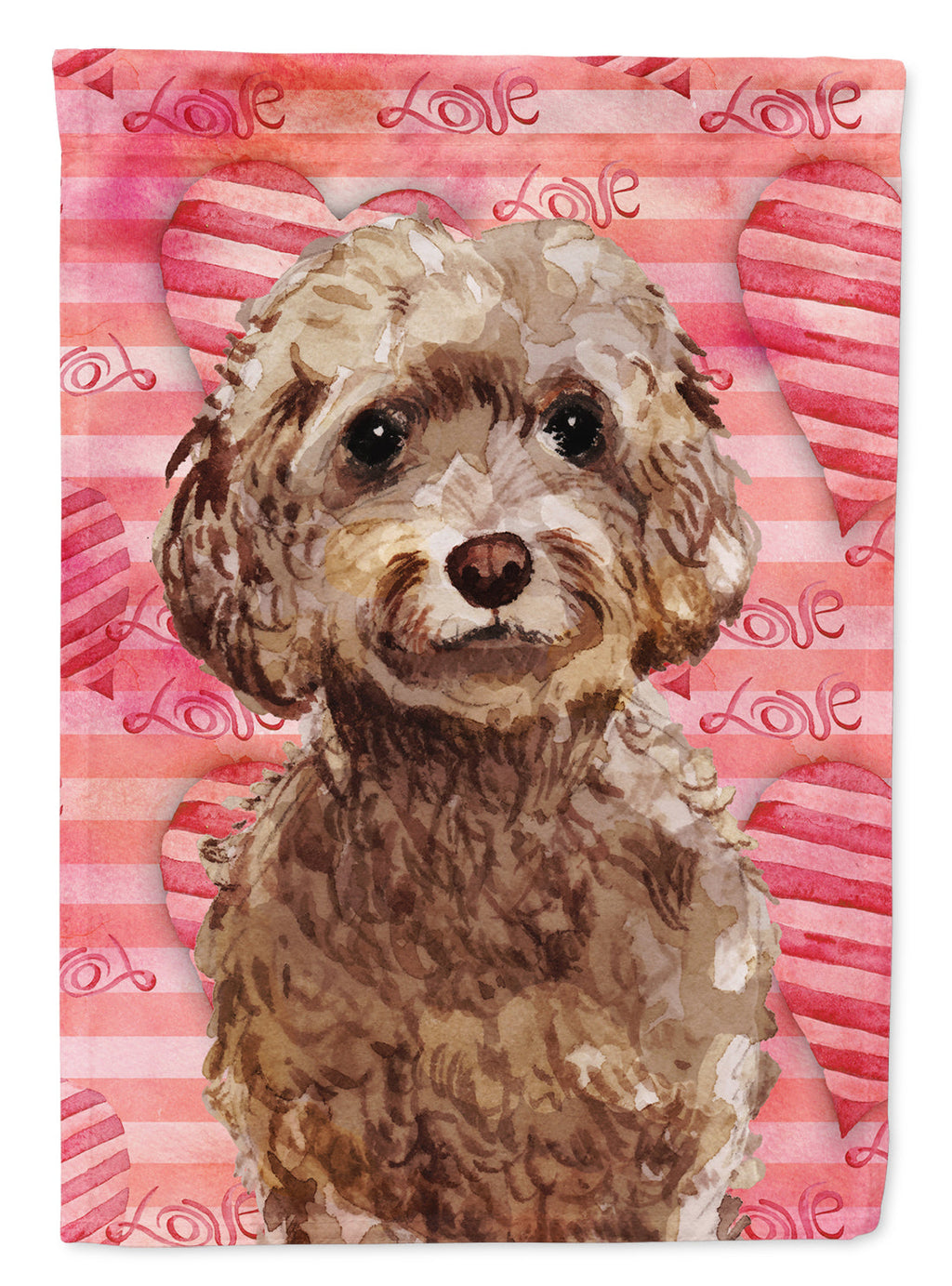 Brown Cockapoo Love Garden Flag Mailbox Decorative Yard Banner Outside Patio Artwork for Flower Beds, Garden Size, Multicolor