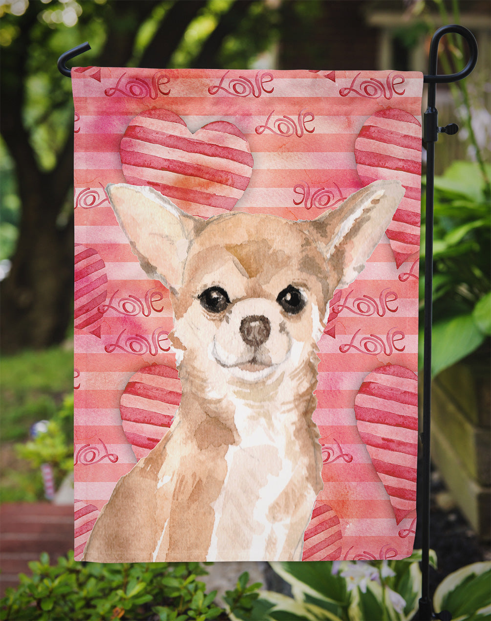 Chihuahua Love Garden Flag Mailbox Decorative Yard Banner Outside Patio Artwork for Flower Beds, Garden Size, Multicolor