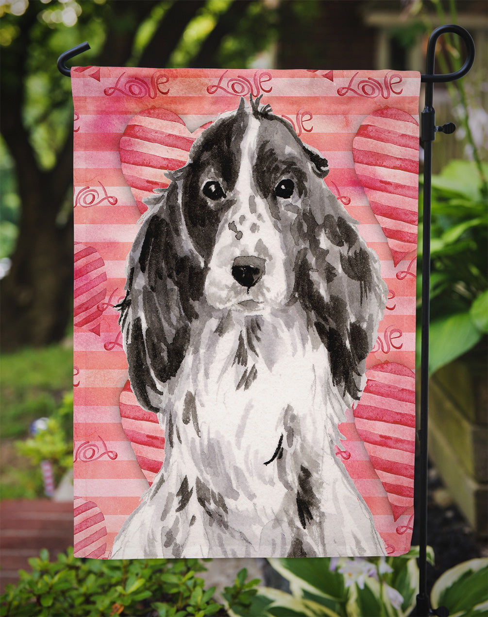 Black Parti Love Garden Flag Mailbox Decorative Yard Banner Outside Patio Artwork for Flower Beds, Garden Size, Multicolor