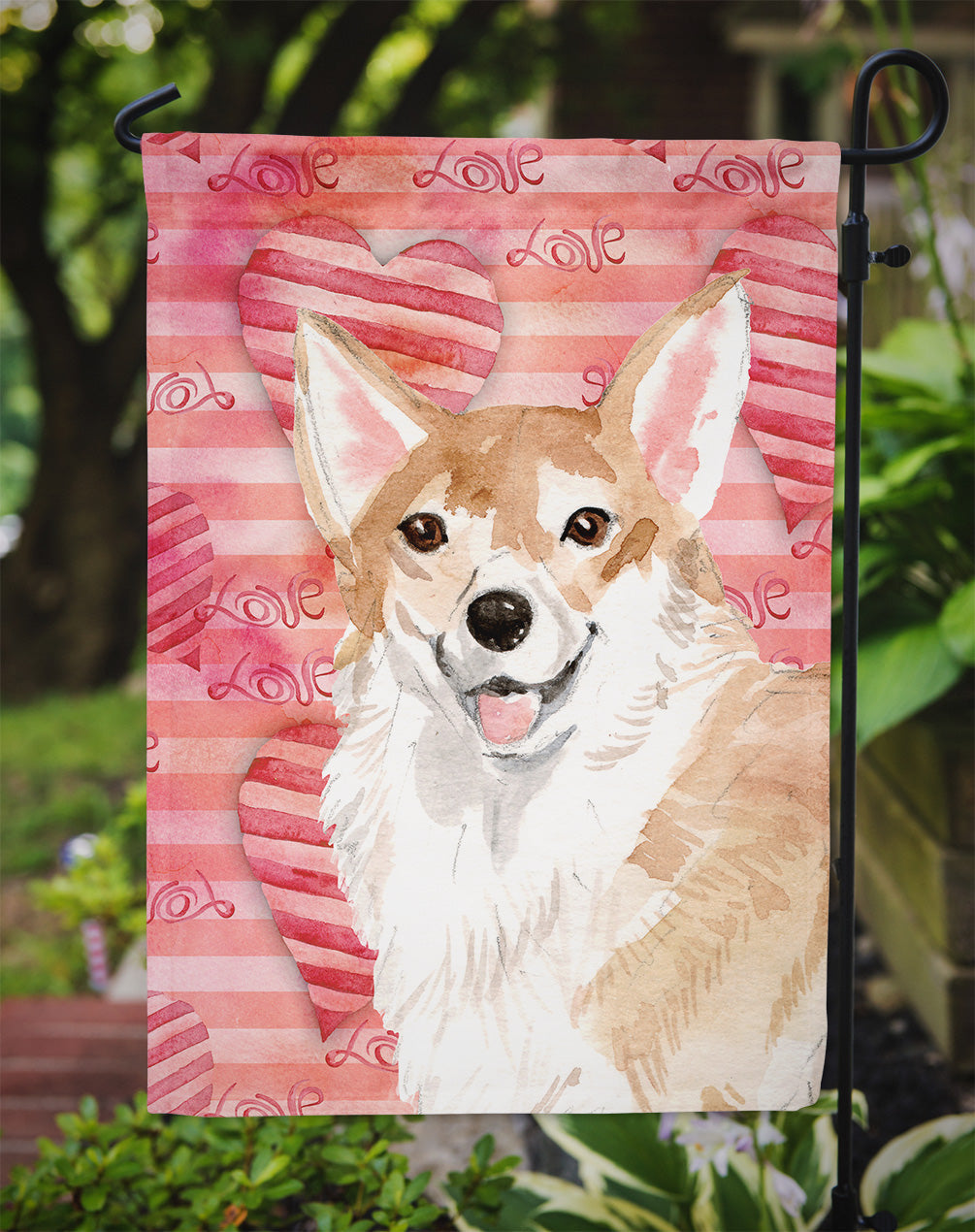 Corgi Love Garden Flag Mailbox Decorative Yard Banner Outside Patio Artwork for Flower Beds, Garden Size, Multicolor